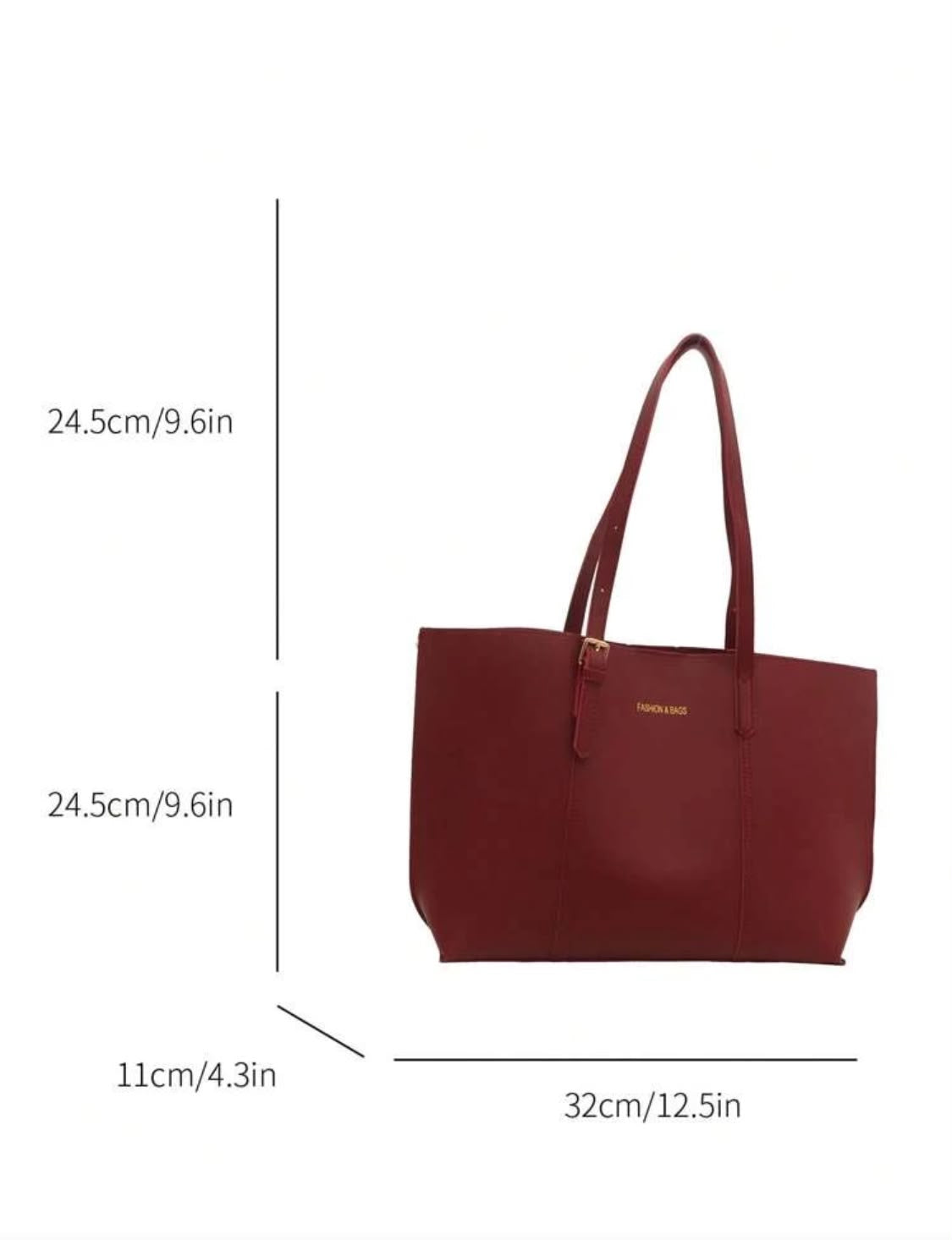 Burgundy Tote & Pouch Set